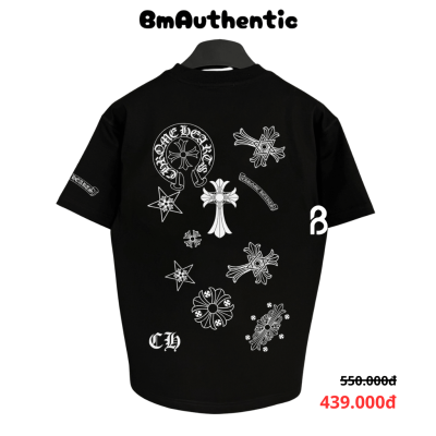 Áo Thun Chrome Hearts Gothic Patch Art Cotton Cao Cấp Form Rộng - BM Authentic