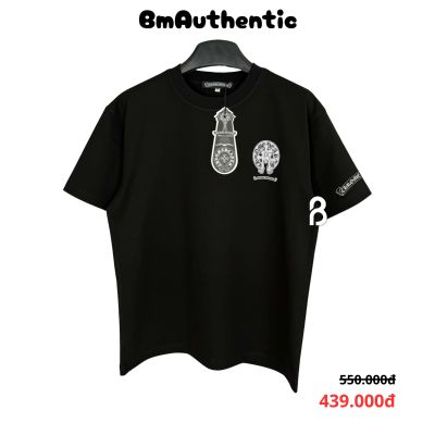 Áo Thun Chrome Hearts Gothic Double Cross Cotton Cao Cấp Form Rộng - BM Authentic