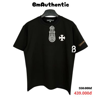 Áo Thun Chrome Hearts Horseshoe Gold Line Cotton Cao Cấp Form Rộng - BM Authentic