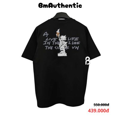 Áo Thun Circle Statue of Liberty Ice Cream Cotton Cao Cấp Form Rộng - BM Authentic