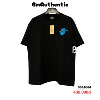 Áo Thun Stussy Blue Crowns Cotton Cao Cấp Form Rộng - BM Authentic