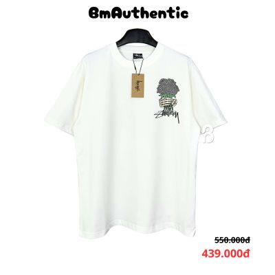 Áo Thun Stussy Skeleton Rose Cotton Cao Cấp Form Rộng - BM Authentic