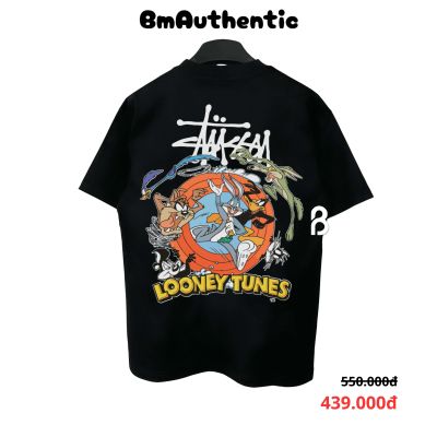 Áo Thun Stussy Looney Tunes Cotton Cao Cấp Form Rộng - BM Authentic