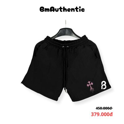 Quần Short Chrome Hearts Diamond Cross Hồng Cotton Cao Cấp - BM Authentic