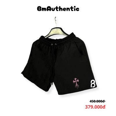 Quần Short Chrome Hearts Diamond Cross Hồng Cotton Cao Cấp - BM Authentic