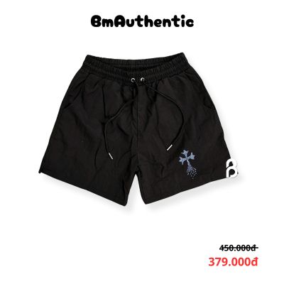 Quần Short Chrome Hearts Diamond Cross Xanh Cotton Cao Cấp - BM Authentic
