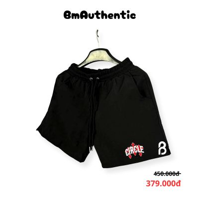 Quần Short CIRCLE Red Scratch Cotton Cao Cấp - BM Authentic