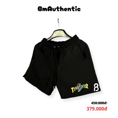 Quần Short Thrasher Skate Cartoon Vàng Cotton Cao Cấp - BM Authentic