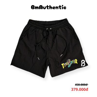 Quần Short Thrasher Skate Cartoon Vàng Cotton Cao Cấp - BM Authentic