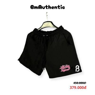 Quần Short Stussy World Tour Hồng Cotton Cao Cấp - BM Authentic