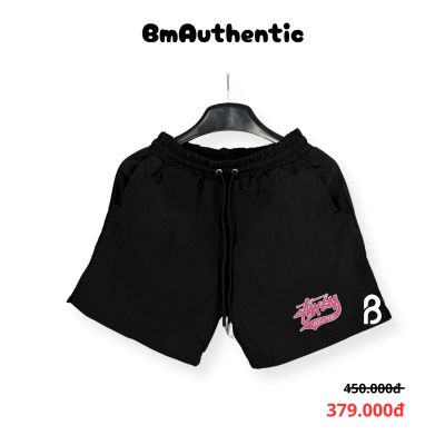 Quần Short Stussy World Tour Hồng Cotton Cao Cấp - BM Authentic