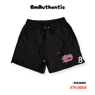 Quần Short Stussy World Tour Hồng Cotton Cao Cấp - BM Authentic