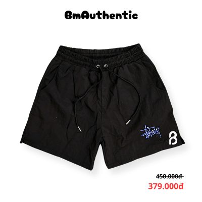 Quần Short Stussy Graffiti Xanh Navy Cotton Cao Cấp - BM Authentic